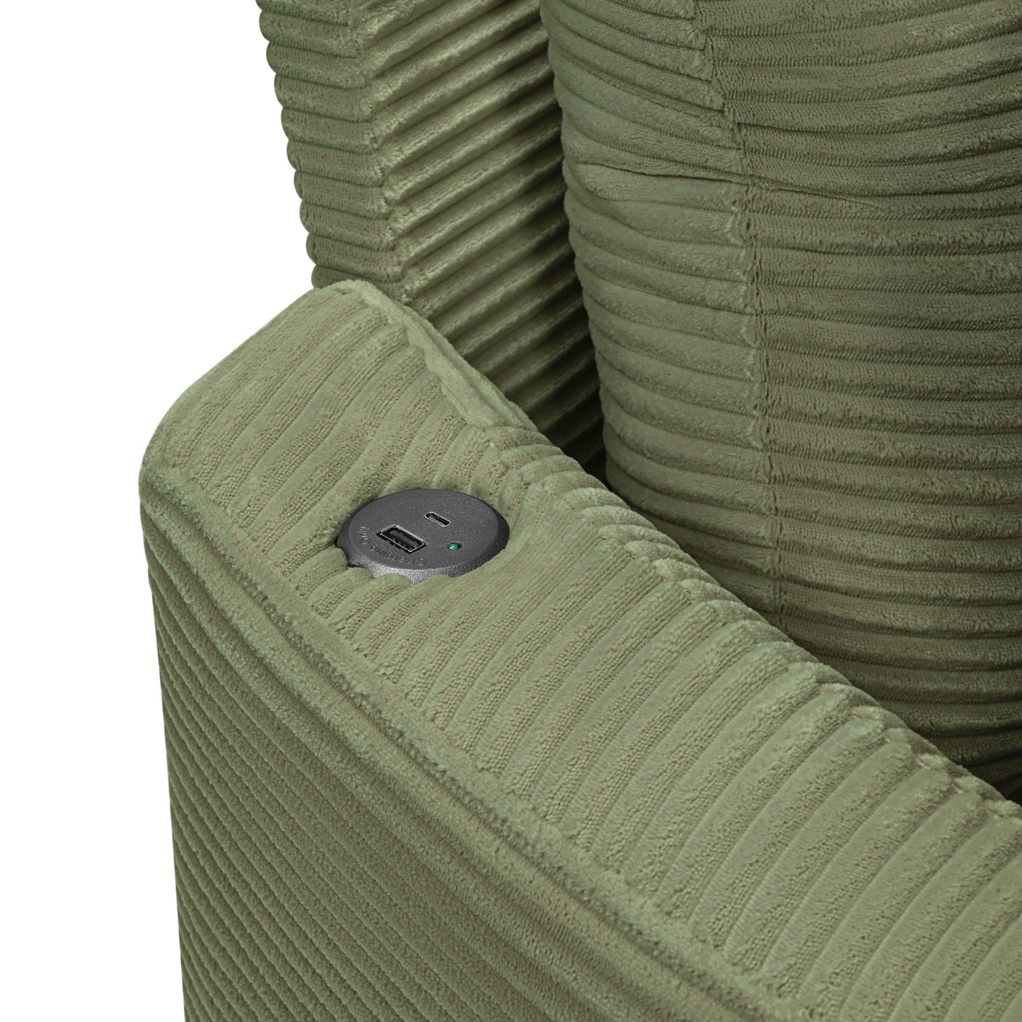 Oversized Double Chaise Lounge Sofa With USB Ports