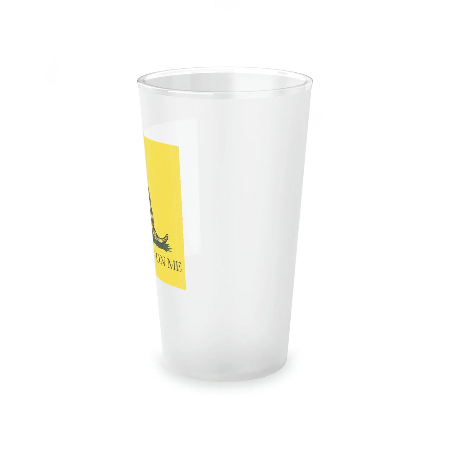 Don't Tread On Me Gadsden Frosted Pint Glass, 16oz - 4LibertyShop.com