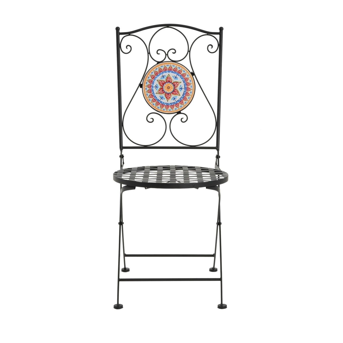 Lambert Outdoor Chat Set - Black / Red
