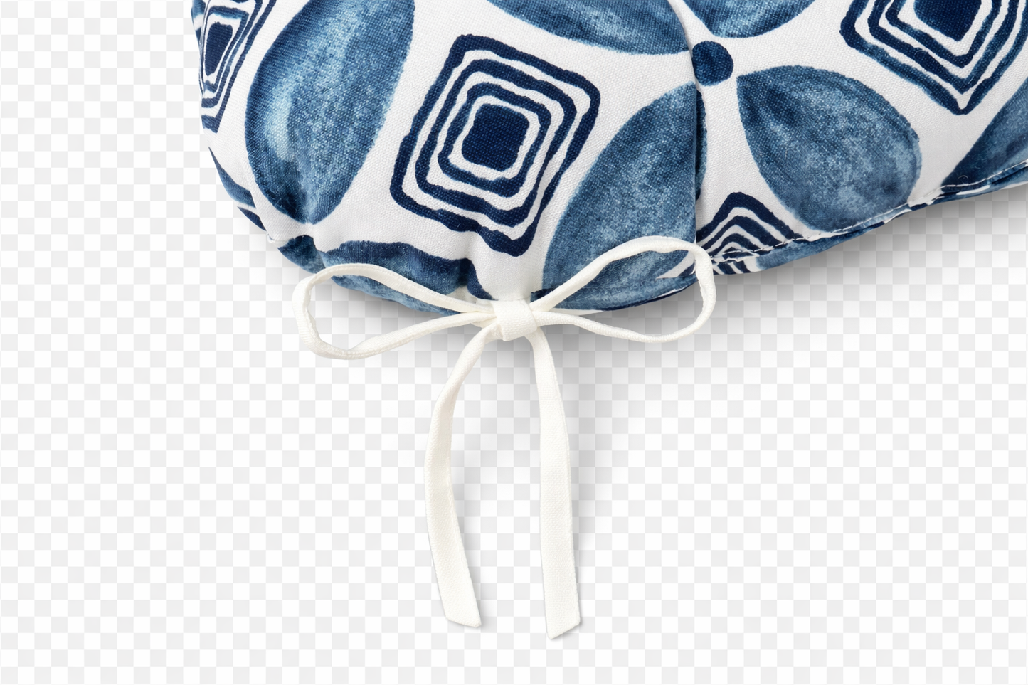 Outdoor Chair Cushions Set of 2, 19 x 19 x 4 Inch Tufted Seat Cushions