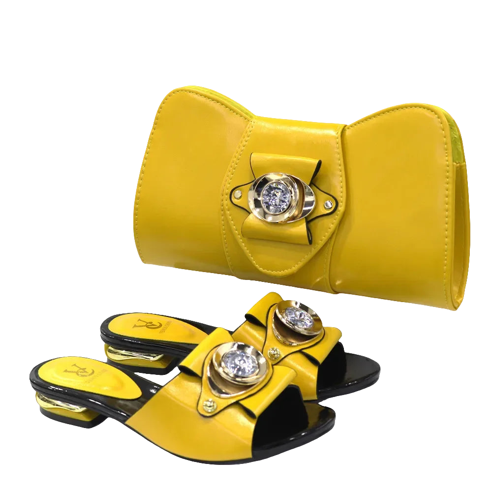 Latest Fashion African Shoes and Bags Set GH564