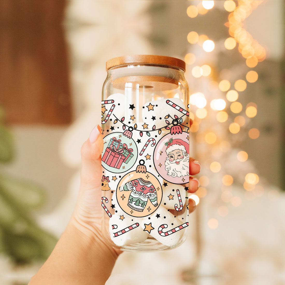 Balls Deep 17oz Christmas Mug Funny Holiday Cup With Ornament Design Humorous Seasonal Drinkware