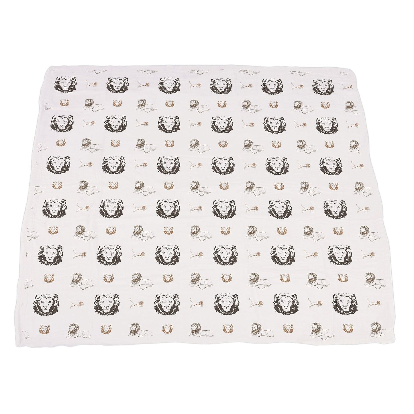 Bamboo Muslin Baby Blanket Lion Rhino Elephant Swaddle