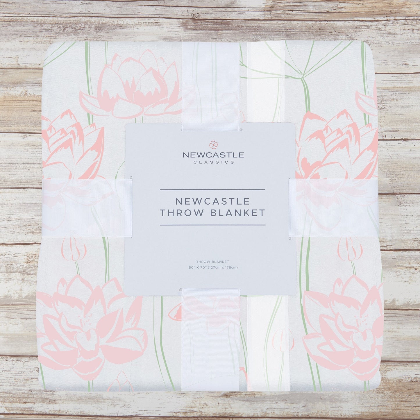 Bamboo Muslin Throw Blanket Water Lily Lightweight 50x70