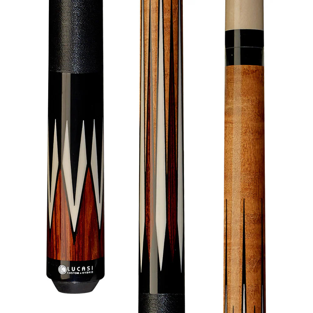 Lucasi Custom Exotic Cue with Black Linen Wrap