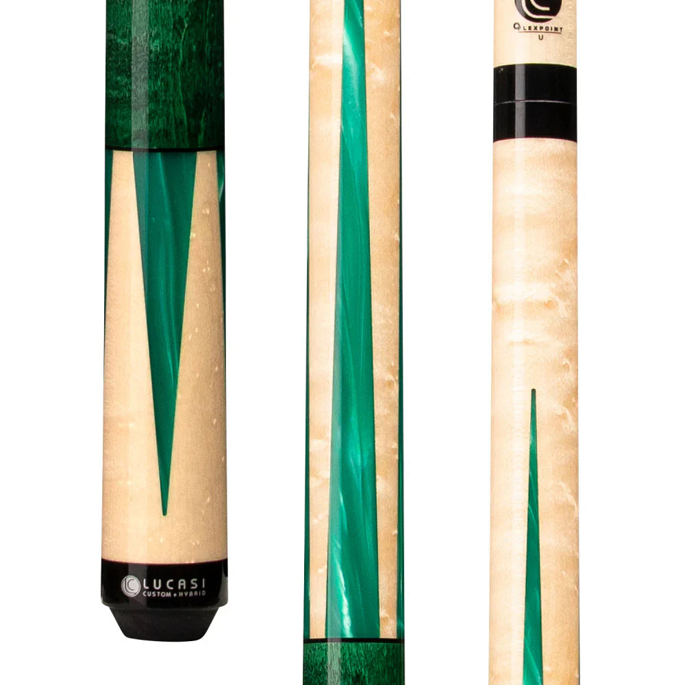 Lucasi Custom Stained & Natural Super Birdseye Wrapless Cue