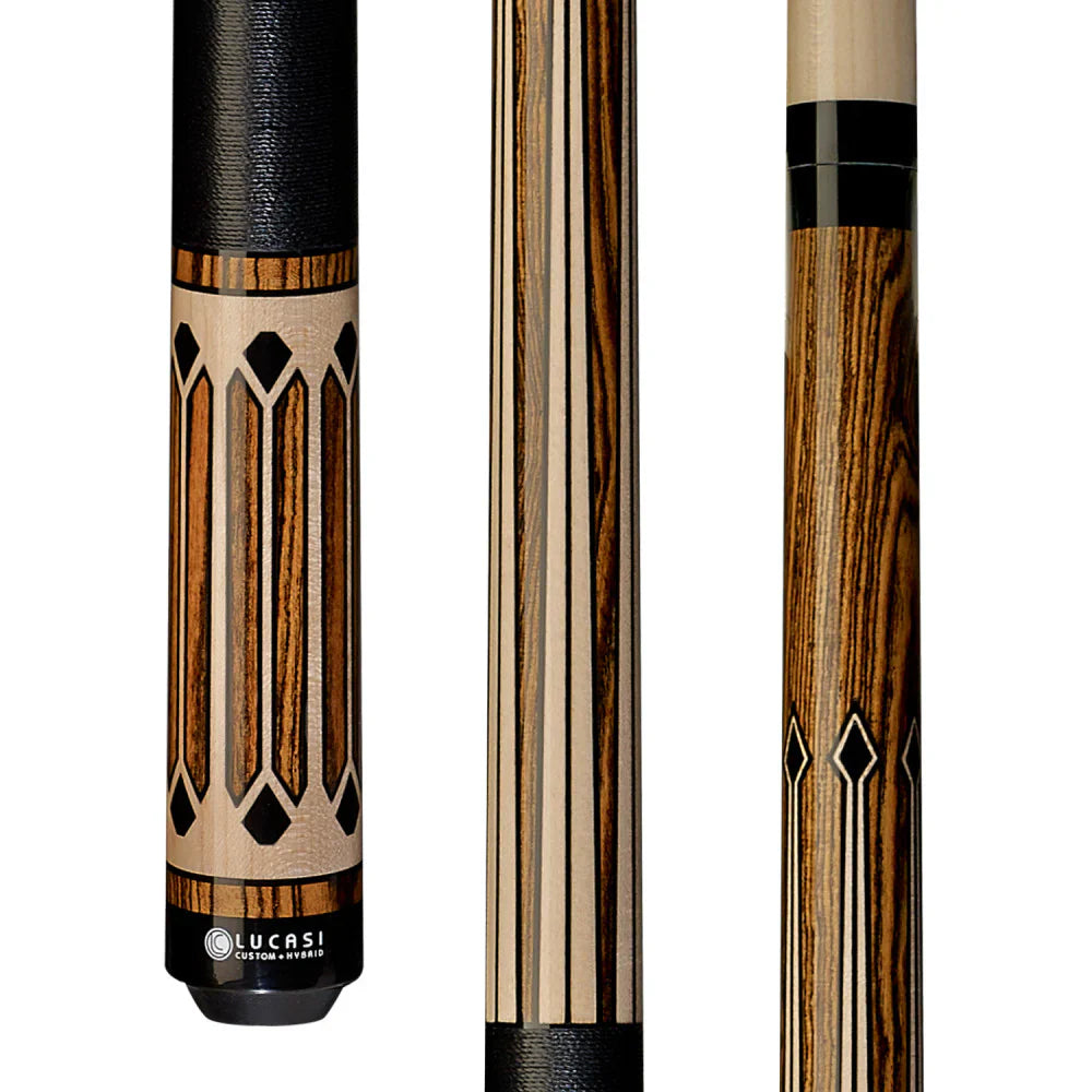 Lucasi Custom Exotic Cue with Black Linen Wrap