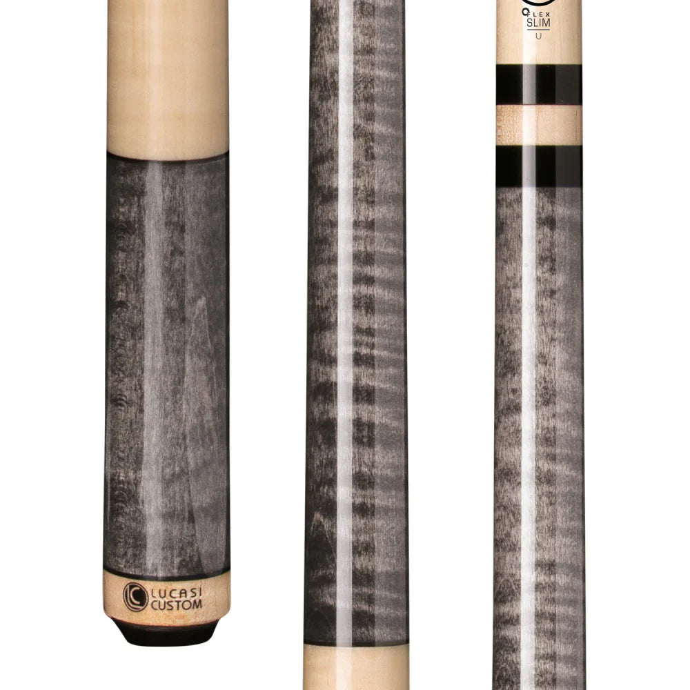 Lucasi Custom Stained & Natural Birdseye Wrapless Cue