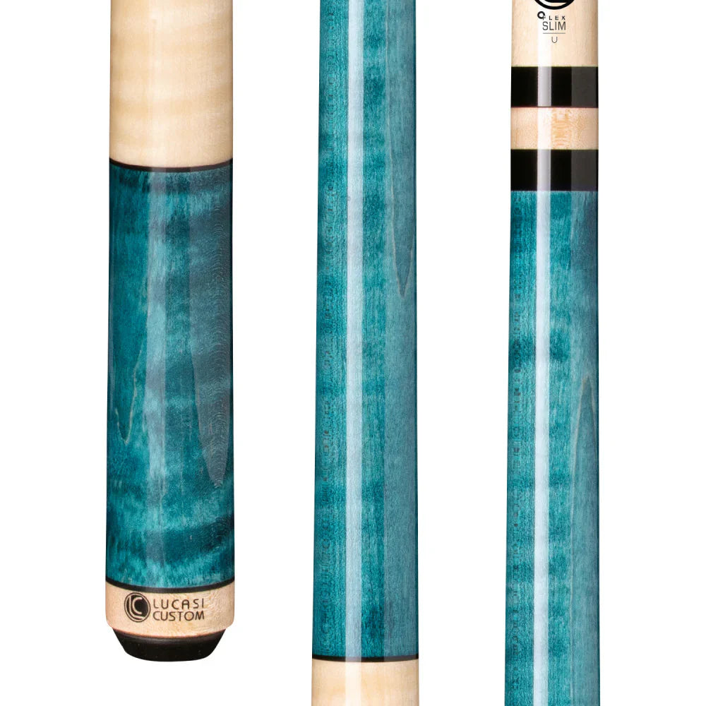 Lucasi Custom Stained & Natural Birdseye Wrapless Cue
