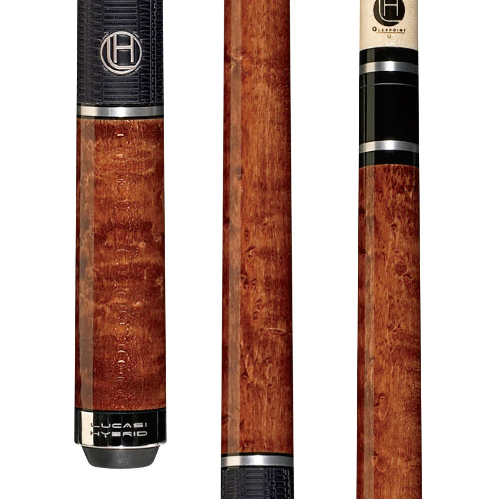 Lucasi Hybrid Silver Rings Pool Cue with Classic G5 Grip