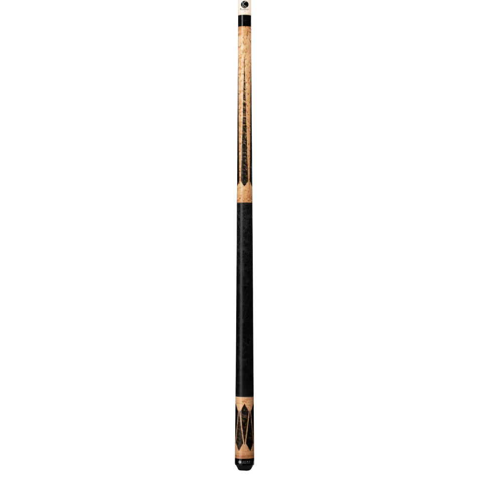 Lucasi Hybrid Brazilian Birdseye Maple Pool Cue with Black Leather Wrap
