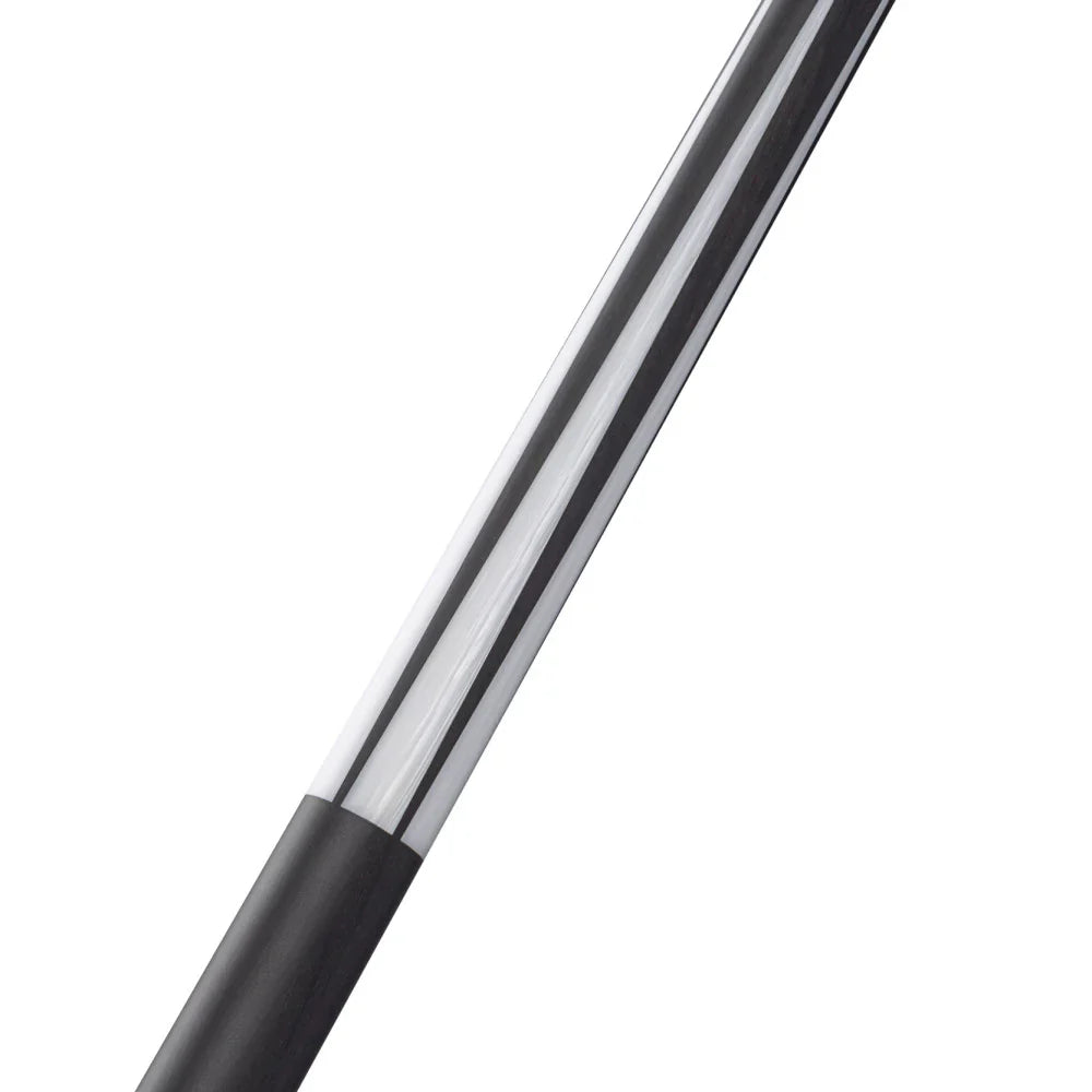 Lucasi Hybrid Matte Charcoal/Imitation Bone & Rose Gold Inlays Cue with Black Wrapless Handle