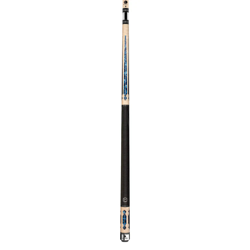 Lucasi Hybrid Natural Birdseye Maple & Blue Crush Cue with Sport G5 Grip