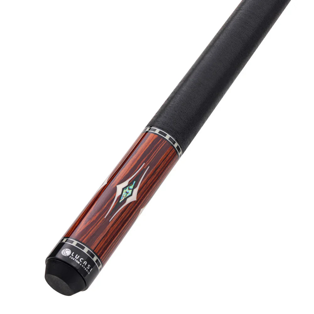 Lucasi LUX62 Pool Cue with Solid Black Linen Wrap