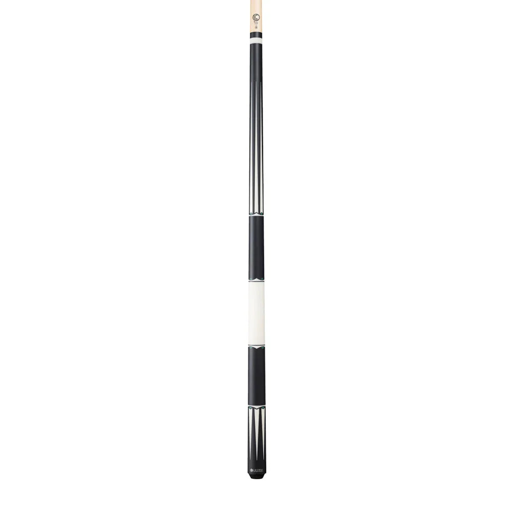 Lucasi LUX67 Wrapless Pool Cue - Black and White