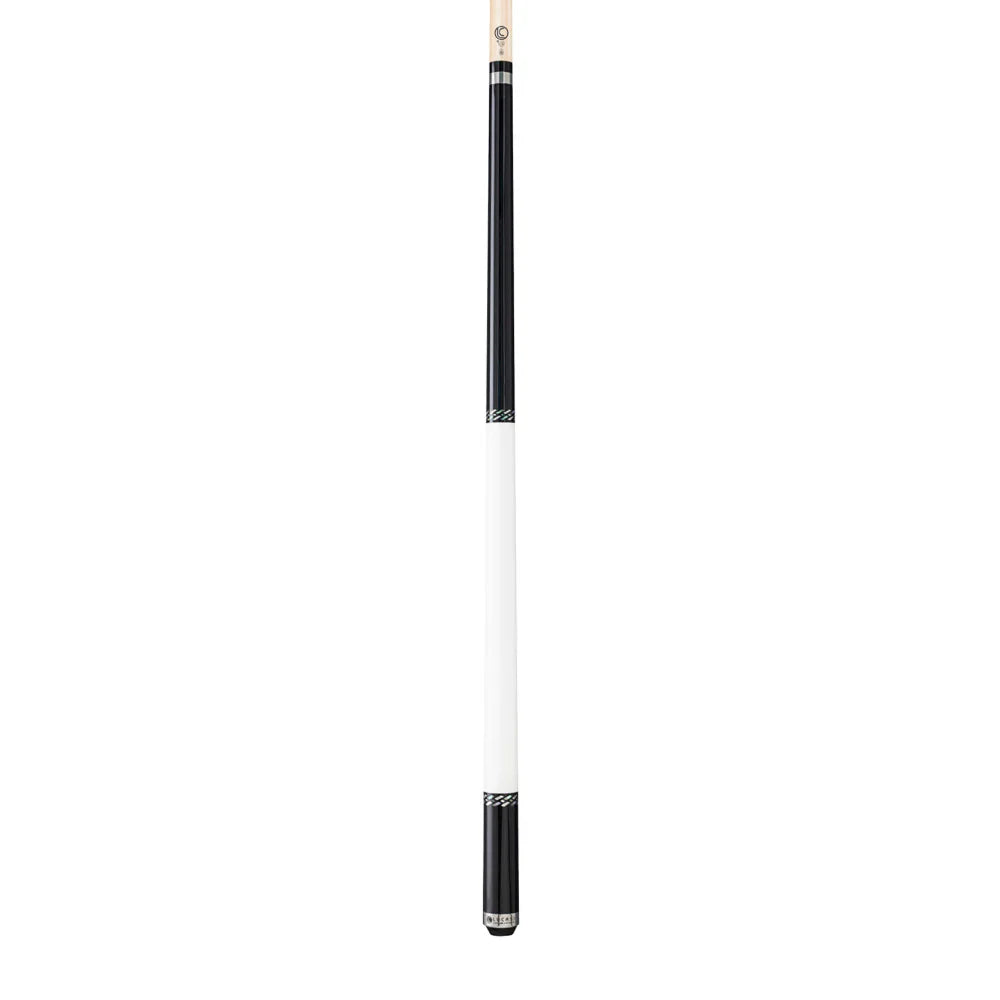 Lucasi LUX71 Midnight Black Pool Cue with White Wrapless Handle