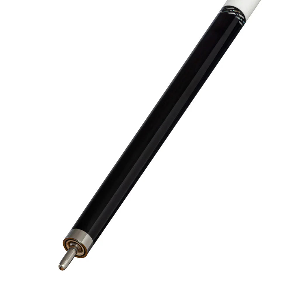 Lucasi LUX71 Midnight Black Pool Cue with White Wrapless Handle