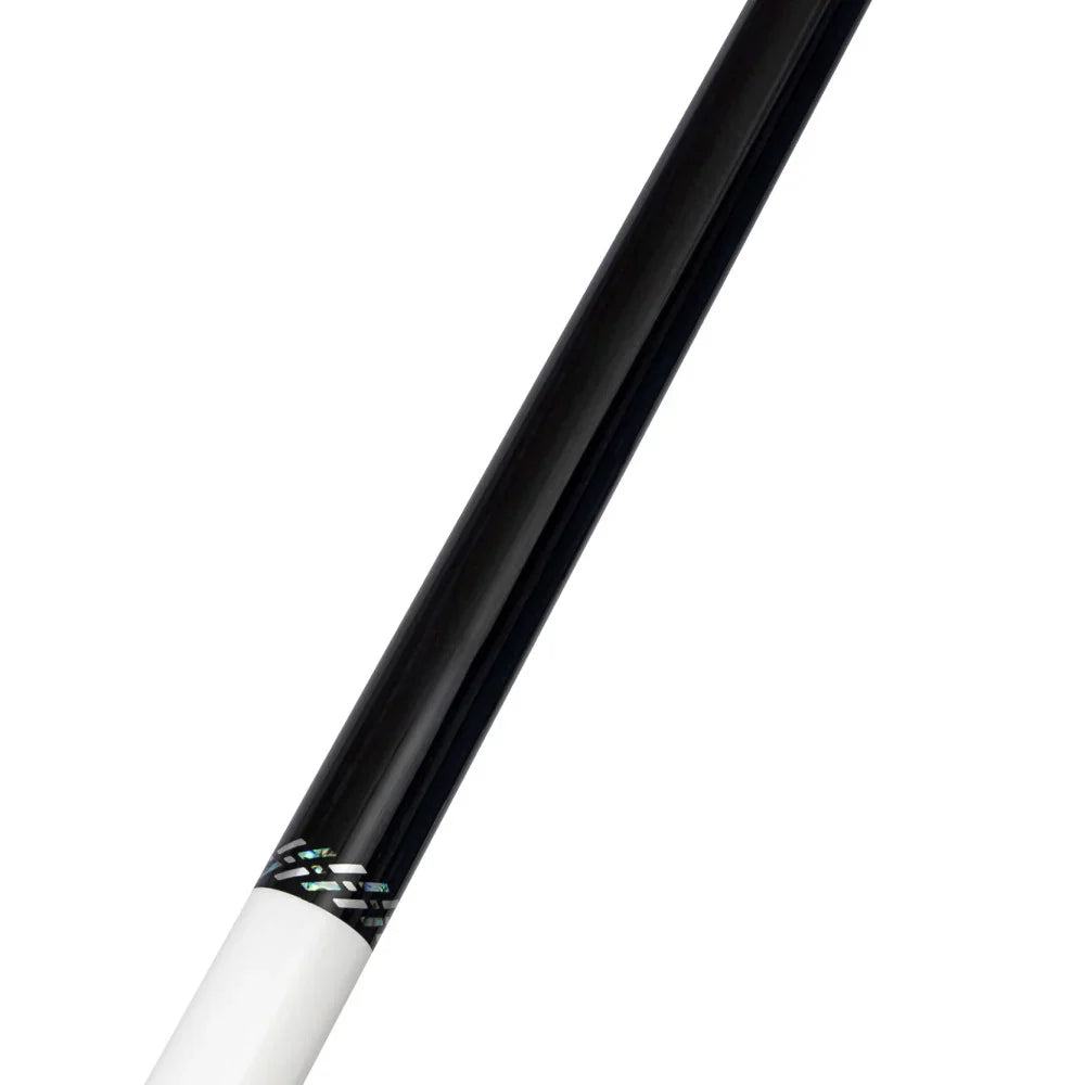 Lucasi LUX71 Midnight Black Pool Cue with White Wrapless Handle