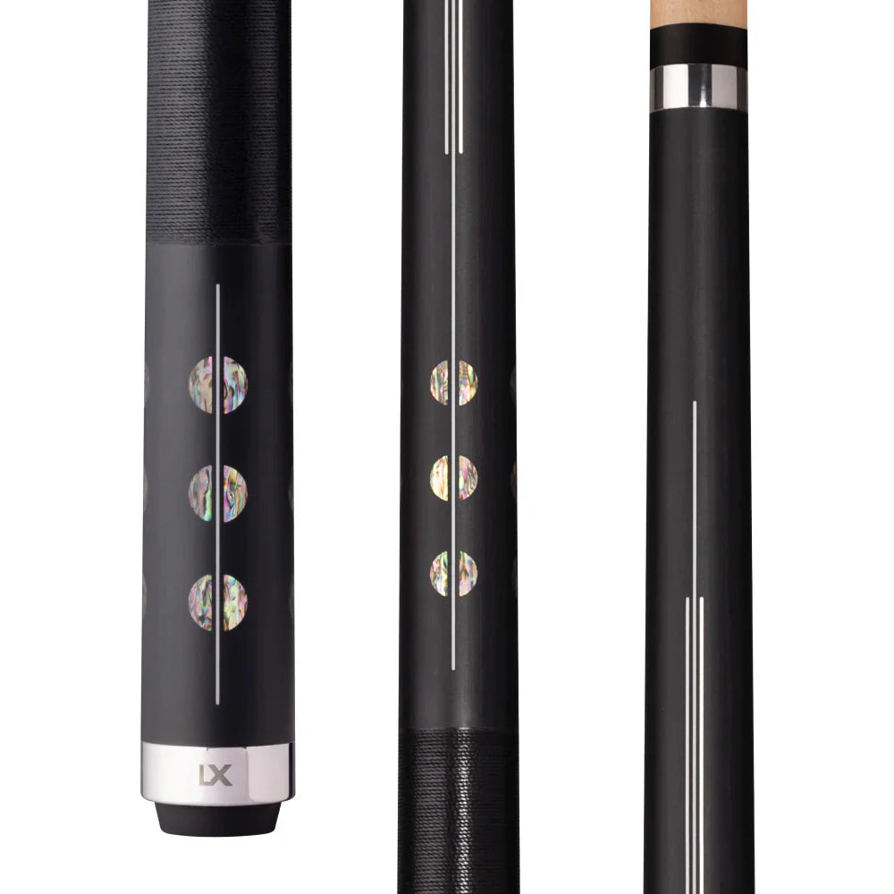 Lucasi LUX75 Designer Pool Cue - Premium Black Linen Wrap