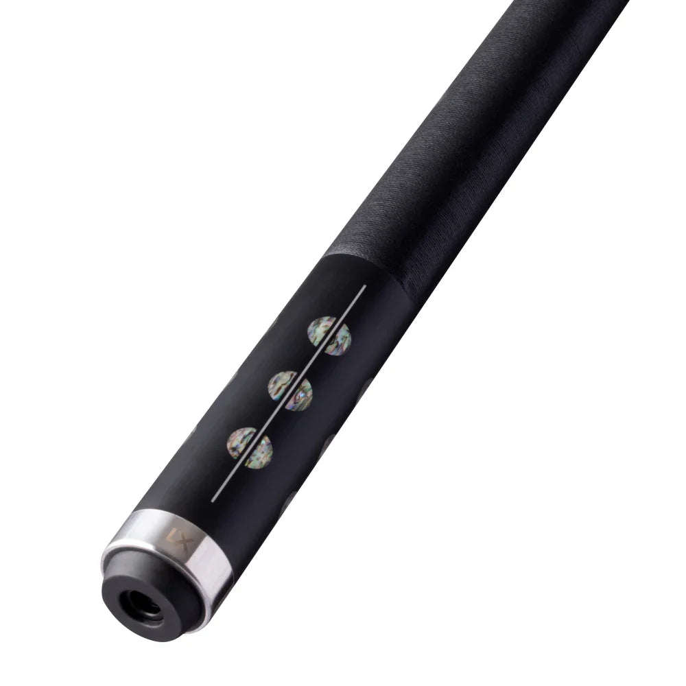 Lucasi LUX75 Designer Pool Cue - Premium Black Linen Wrap