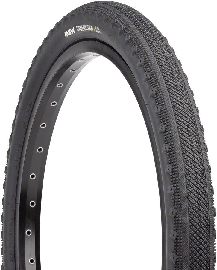 MSW Efficiency Expert Tire - 20 x 1.75 Black Rigid Wire Bead 33tpi