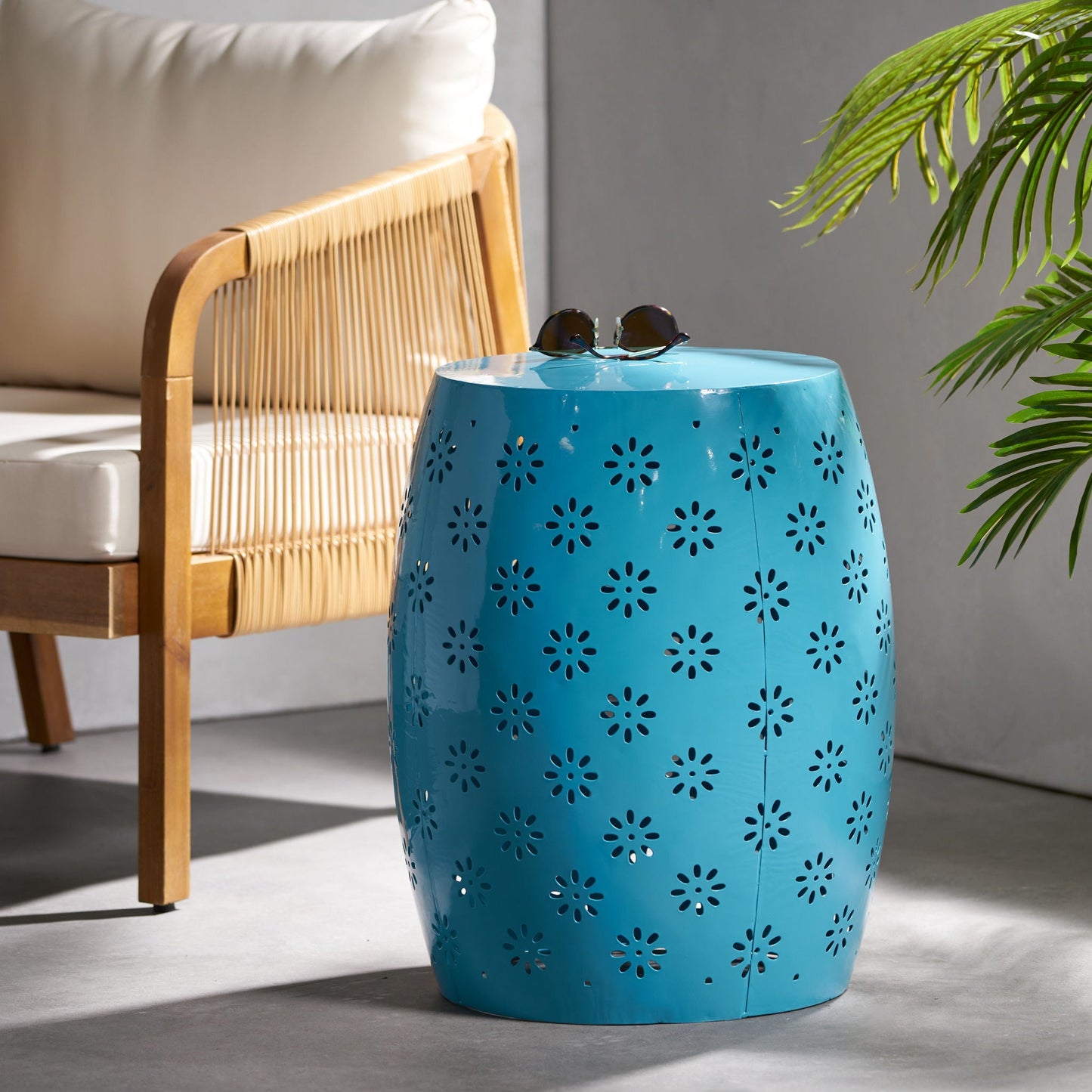 Soleil Barrel Shaped Side Table