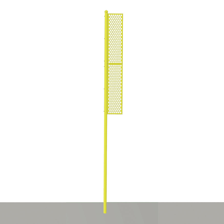 Jaypro Sports 20 ft. Professional Baseball Foul Poles - Semi-Permanent (Yellow)