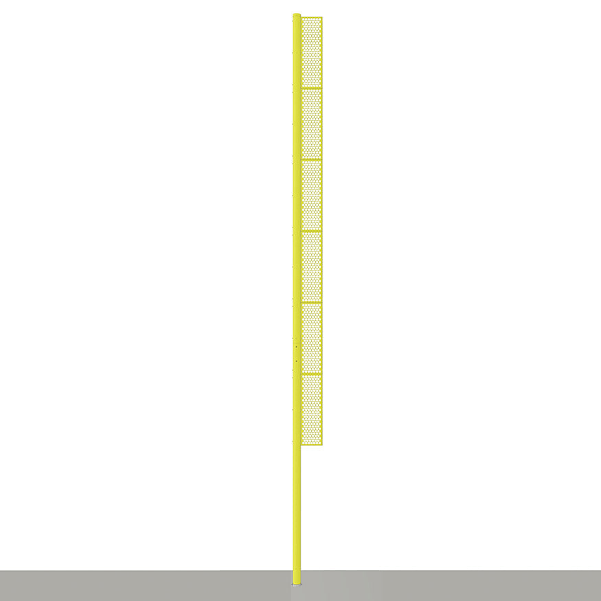 Jaypro Sports Professional 40 ft. Baseball Foul Poles - Semi-Permanent/Surface Mount Yellow