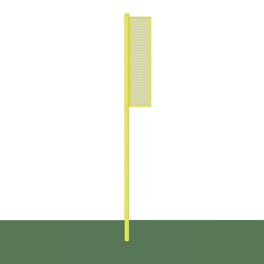 Jaypro Collegiate 15 ft. Baseball/Softball Foul Poles - Semi-Permanent Yellow