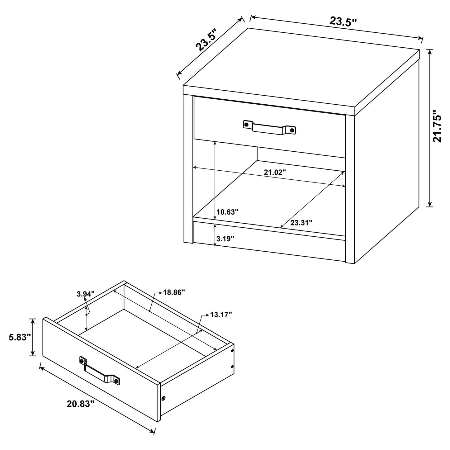 Nuberg - 2 Piece And End Table Set With Storage Drawers - Gray