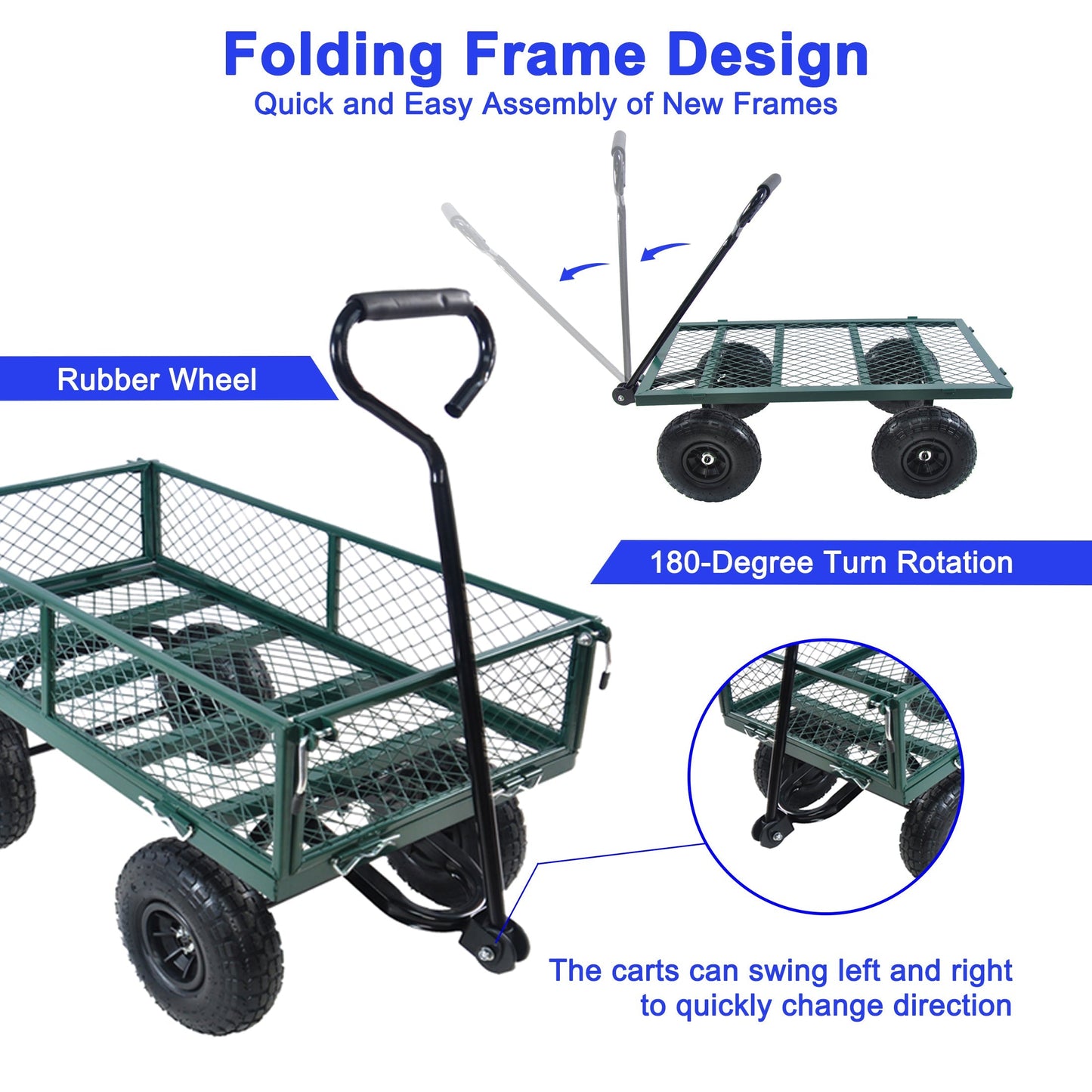 Wagon Cart Garden Cart Trucks in Green