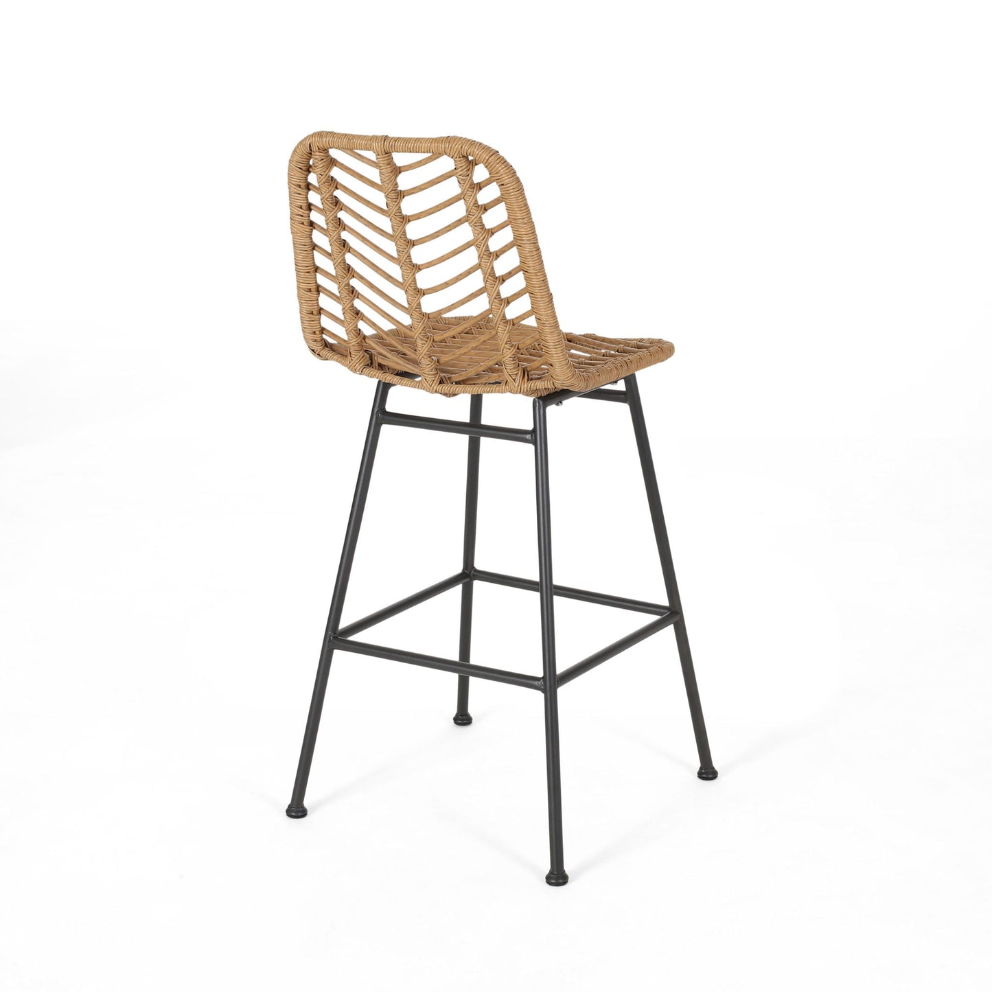 Sawtelle Outdoor Wicker Barstools (Set of 2)