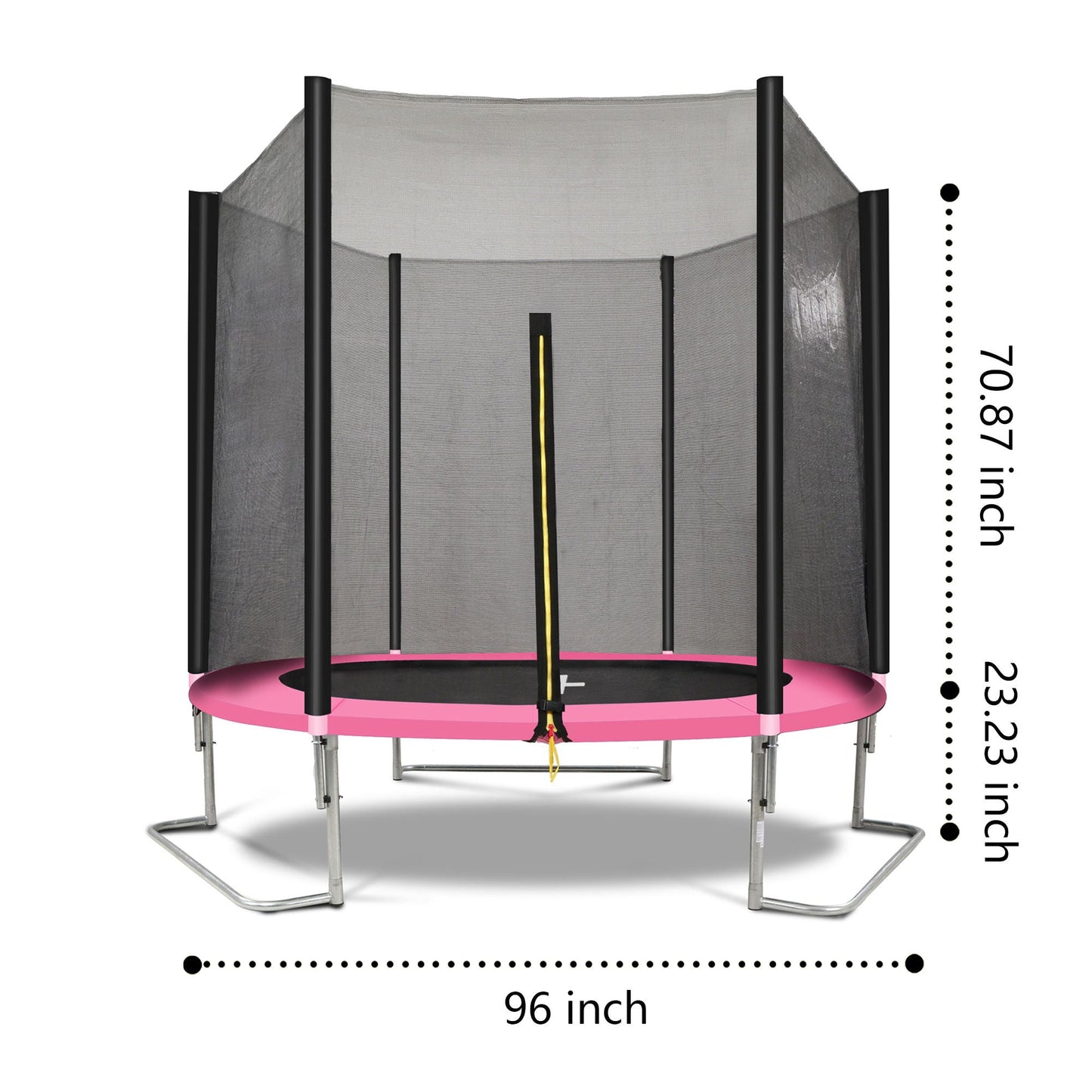 Yc 8Ft Trampoline Outer Net - Pink / Black