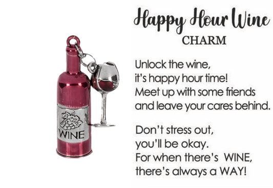 Happy Hour Wine Charm - Red Wine
