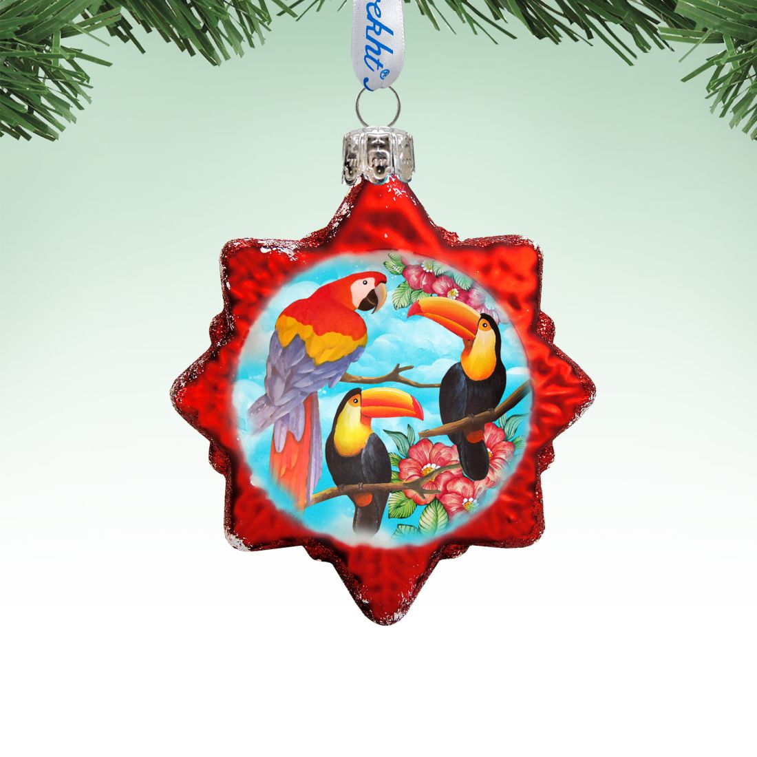 Amarante Mount Rushmore Glass Ornament by G. DeBrekht - Coastal Holiday Decor - 775483