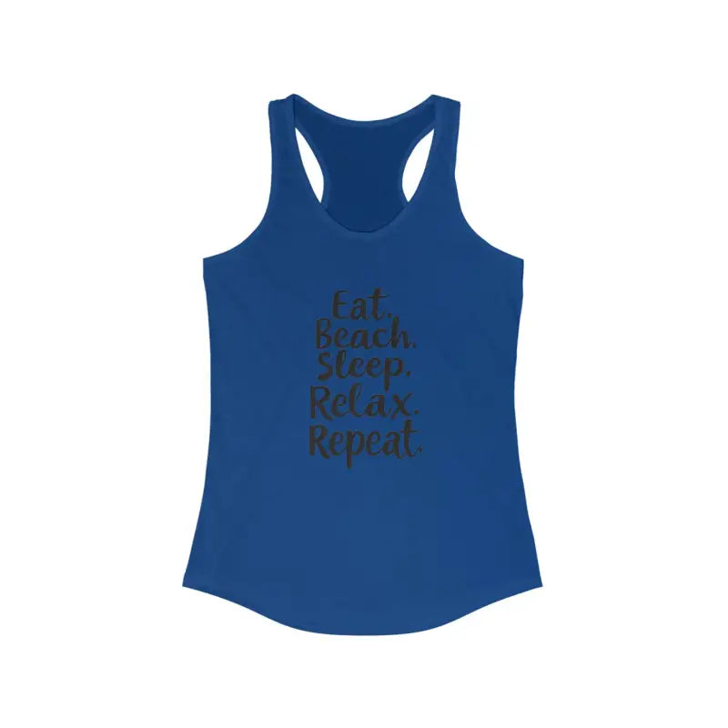 Ocean State Styles Beach Vibes Tank Top Eat Sleep Repeat