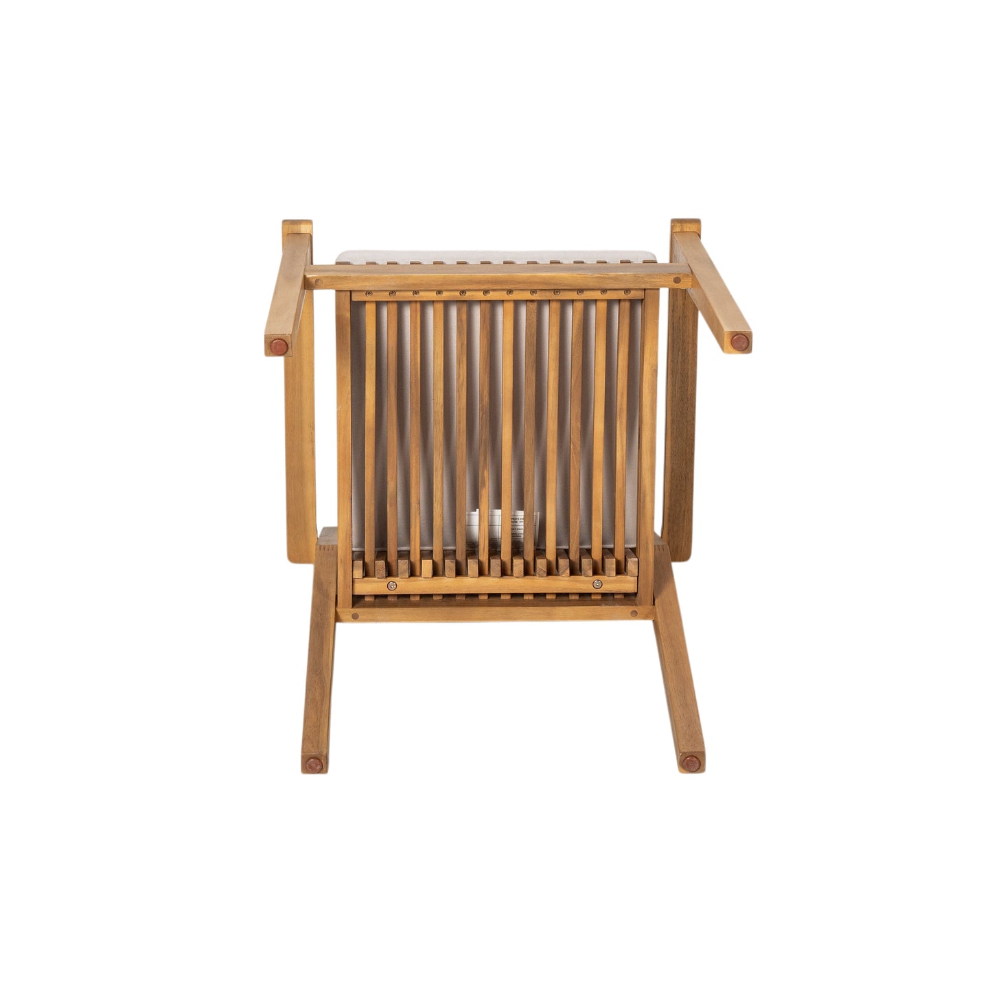 5-Piece Acacia Wood Outdoor Dining Set, Patio Table & Chairs with Removable Cushions