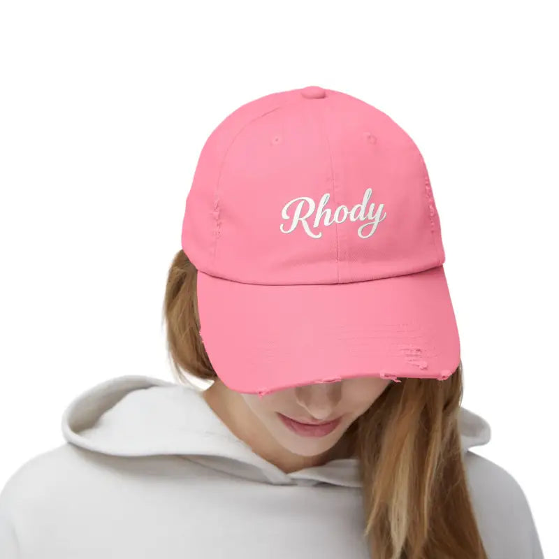 Ocean State Styles Baseball Cap Distressed Rhody Unisex
