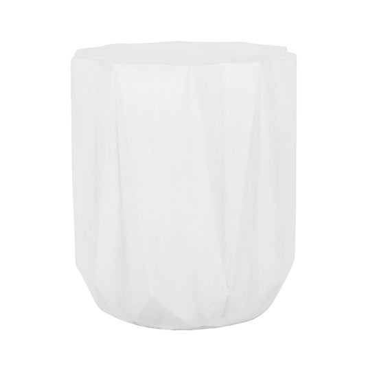 Outdoor Lightweight Concrete Side Table - Antique White