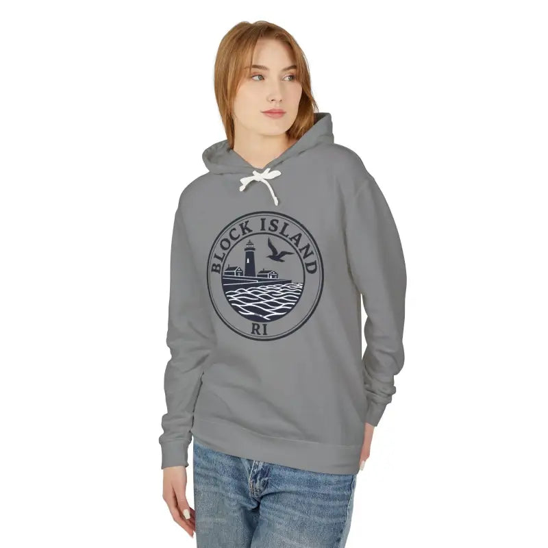 Ocean State Styles Hoodie Block Island Lighthouse US Cotton