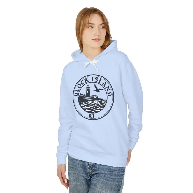 Ocean State Styles Hoodie Block Island Lighthouse US Cotton