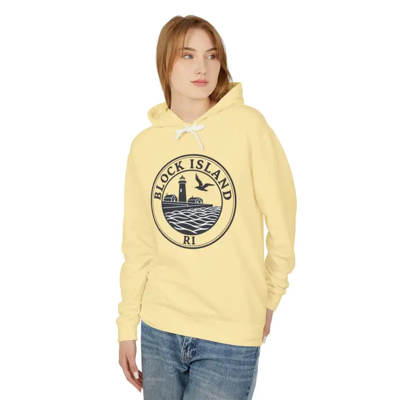 Ocean State Styles Hoodie Block Island Lighthouse US Cotton