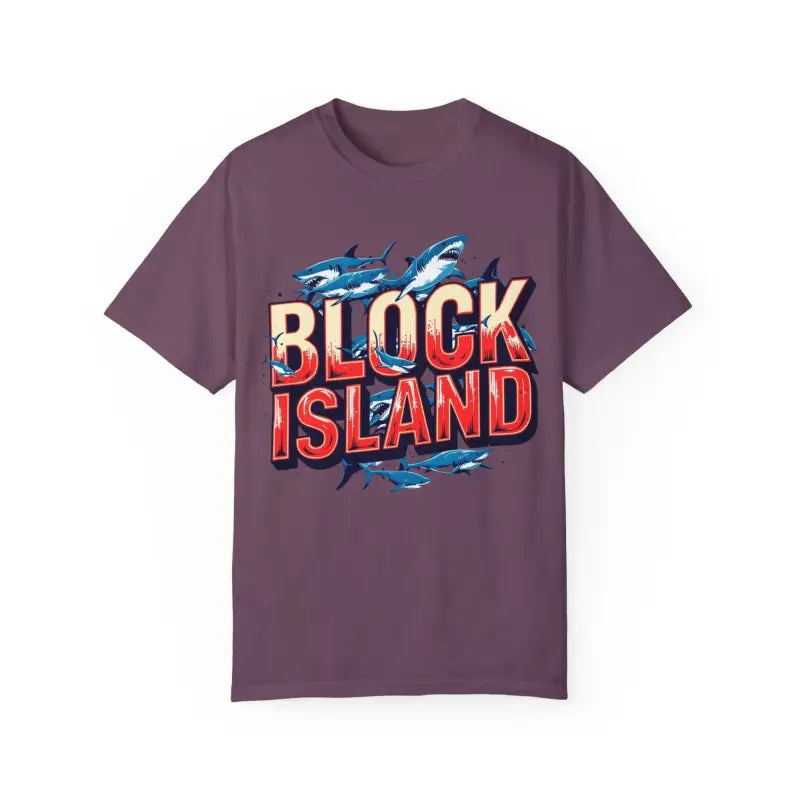 Ocean State Styles Block Island Shark T Shirt Garment Dyed