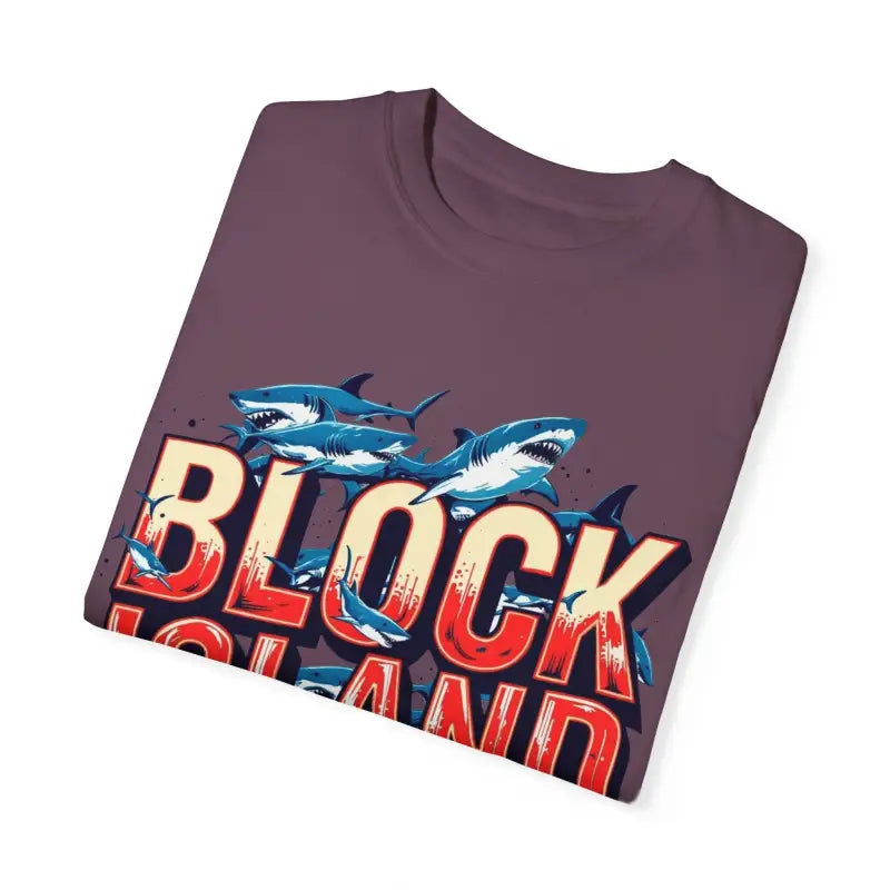 Ocean State Styles Block Island Shark T Shirt Garment Dyed