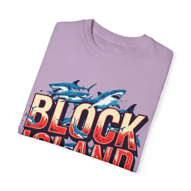 Ocean State Styles Block Island Shark T Shirt Garment Dyed
