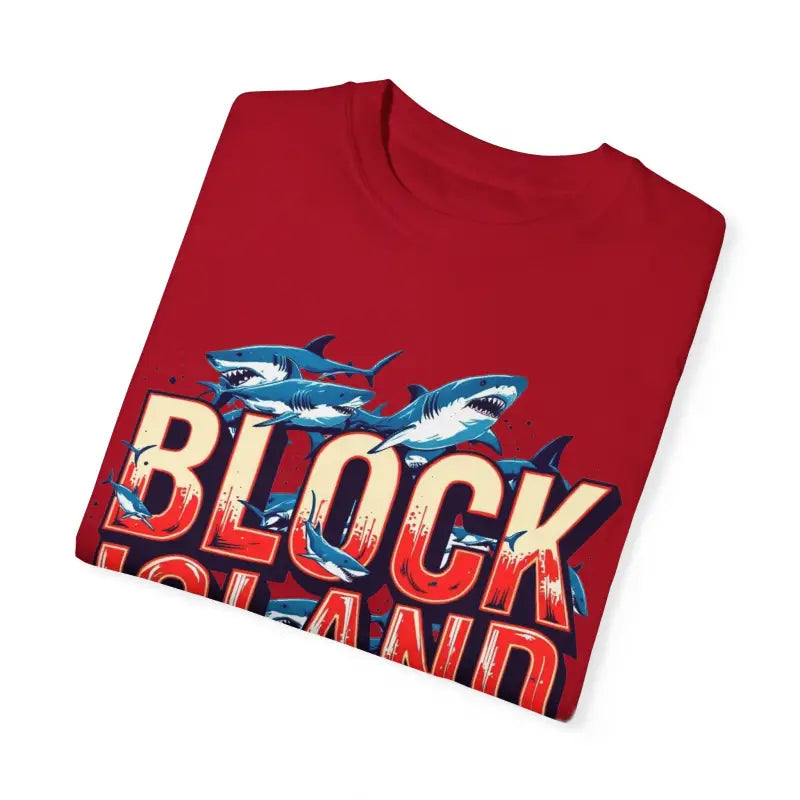 Ocean State Styles Block Island Shark T Shirt Garment Dyed