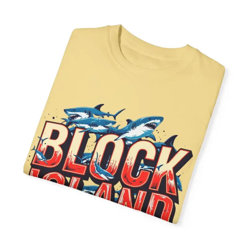 Ocean State Styles Block Island Shark T Shirt Garment Dyed