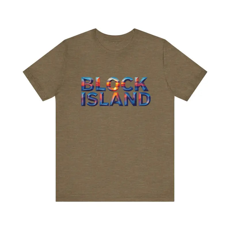 Ocean State Styles T Shirt Block Island Sunset Unisex Jersey