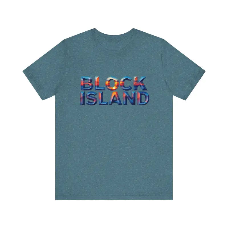 Ocean State Styles T Shirt Block Island Sunset Unisex Jersey