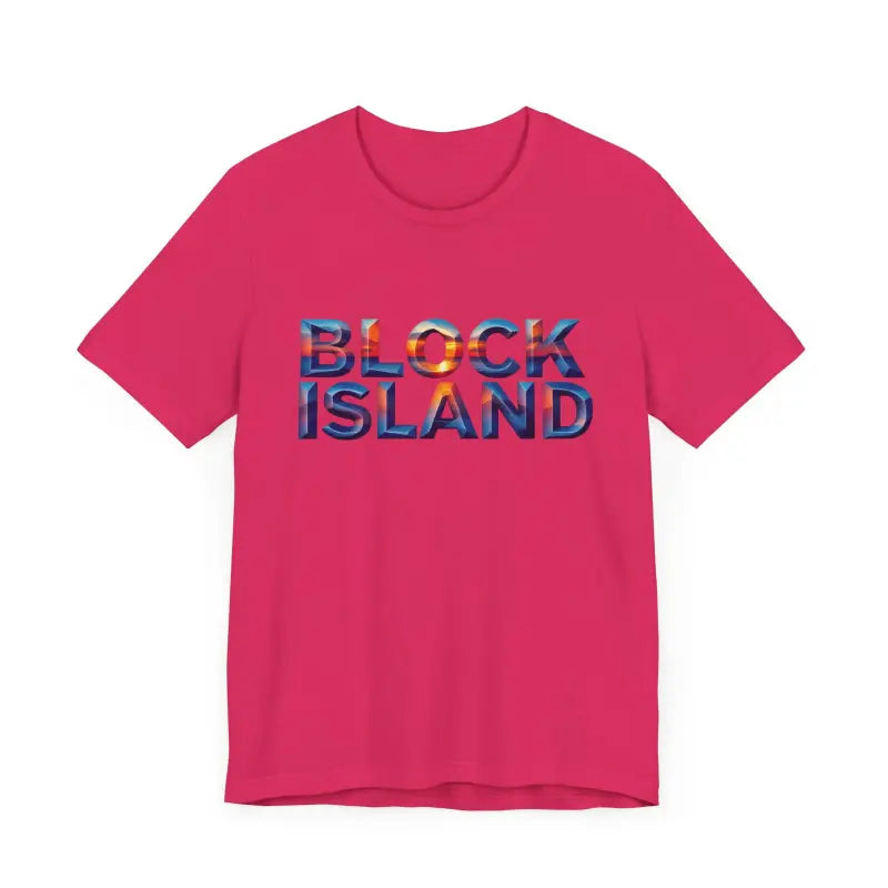 Ocean State Styles T Shirt Block Island Sunset Unisex Jersey